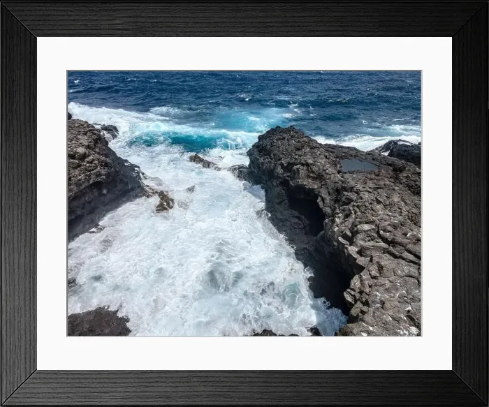 Framed Print : aerial drone flight over the beautiful canary island el hierro in spain in summer Framed Print : aerial drone flight over the beautiful canary island el hierro in spain in summer