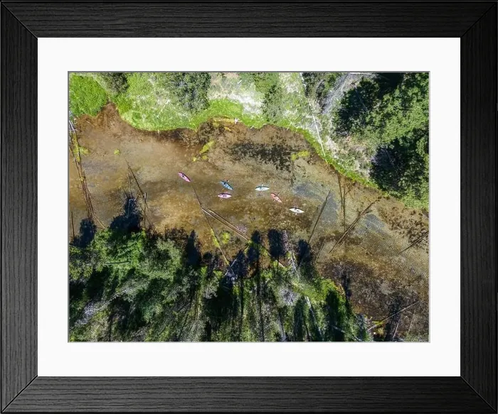Framed Print : Group of people kayaking Spring Creek, a cristal clear river in Southern Oregon Framed Print : Group of people kayaking Spring Creek, a cristal clear river in Southern Oregon