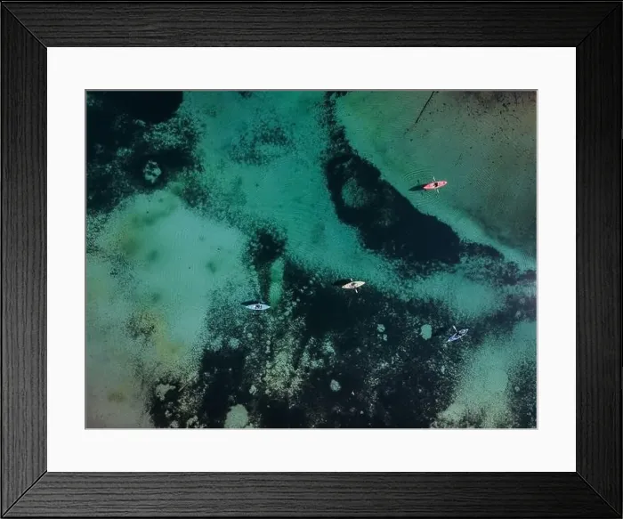Framed Print : Aerial view of a group of friends kayaking Wood River near Fort Klamath in southern Oregon Framed Print : Aerial view of a group of friends kayaking Wood River near Fort Klamath in southern Oregon