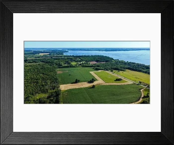 Framed Print : In rural wisconsin on a summer day - a view of Lake Winneconnie and rural famrs Framed Print : In rural wisconsin on a summer day - a view of Lake Winneconnie and rural famrs
