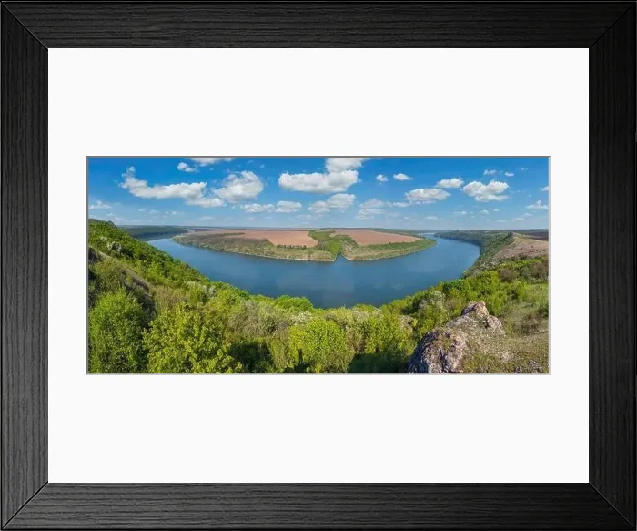 Framed Print : Amazing spring view on the Dnister River Canyon with picturesque rocks Framed Print : Amazing spring view on the Dnister River Canyon with picturesque rocks