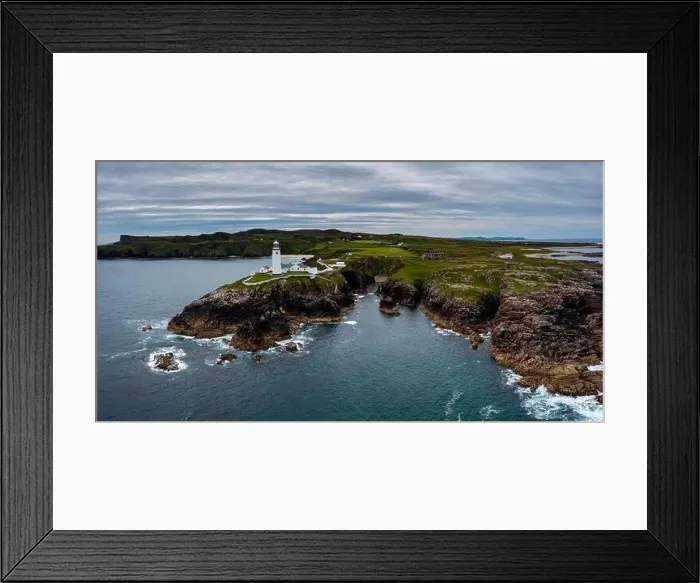 Framed Print : Panorama drone landscape view of Fanad Head Lighthouse and Peninsula on the northern coast of Ireland Framed Print : Panorama drone landscape view of Fanad Head Lighthouse and Peninsula on the northern coast of Ireland