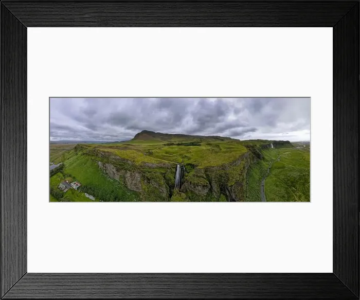 Framed Print : Drone view at Gljufrabui waterfall on Iceland Framed Print : Drone view at Gljufrabui waterfall on Iceland