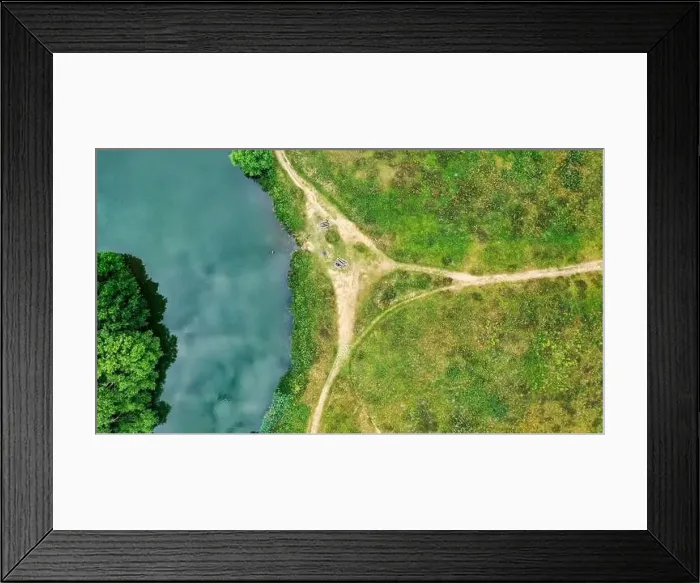 Framed Print : Aerial view of Guildford Riverside Nature Reserve Surrey England Europe Framed Print : Aerial view of Guildford Riverside Nature Reserve Surrey England Europe