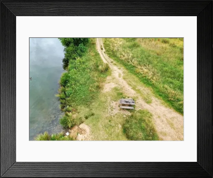 Framed Print : Aerial view of Guildford Riverside Nature Reserve Surrey England Europe Framed Print : Aerial view of Guildford Riverside Nature Reserve Surrey England Europe