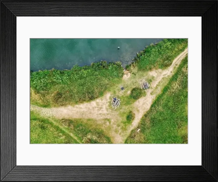Framed Print : Aerial view of Guildford Riverside Nature Reserve Surrey England Europe Framed Print : Aerial view of Guildford Riverside Nature Reserve Surrey England Europe