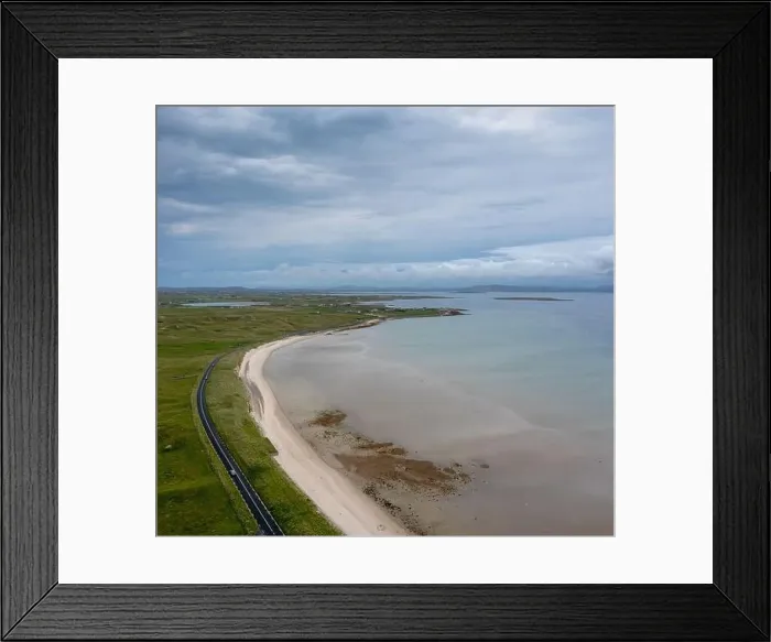 Framed Print : aerial landscape view of the beautiful Elly Bay Beach on the Mullet Peninsula of Ireland Framed Print : aerial landscape view of the beautiful Elly Bay Beach on the Mullet Peninsula of Ireland