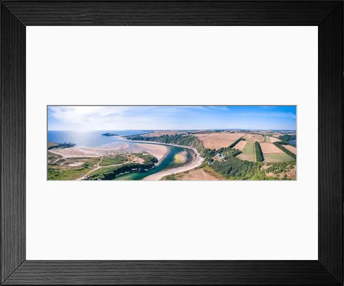 Framed Print : Bantham Beach and River Avon from a drone, South Hams, Devon, England Framed Print : Bantham Beach and River Avon from a drone, South Hams, Devon, England