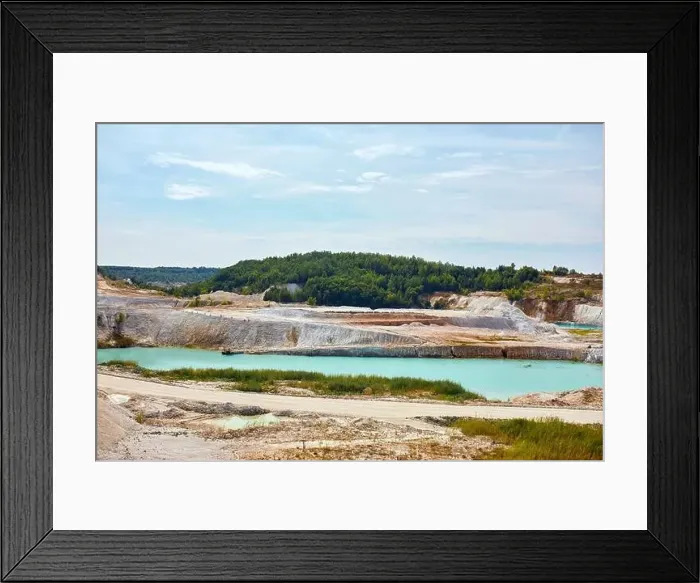 Framed Print : Quarry extraction porcelain clay Framed Print : Quarry extraction porcelain clay