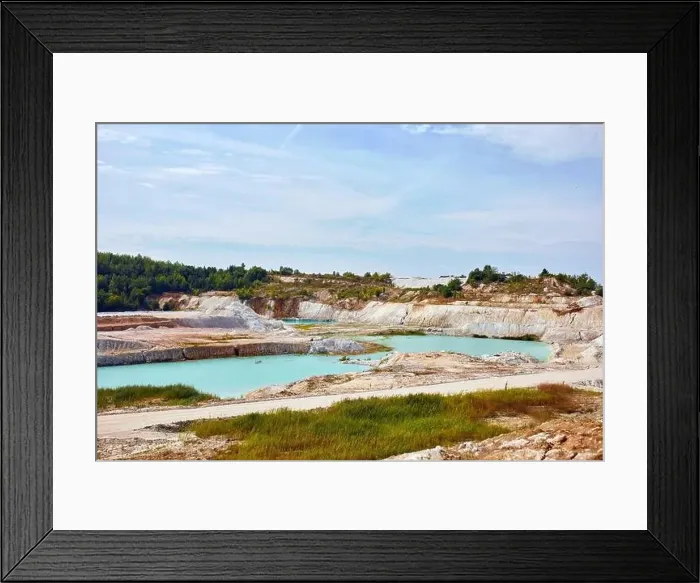 Framed Print : Quarry extraction porcelain clay Framed Print : Quarry extraction porcelain clay