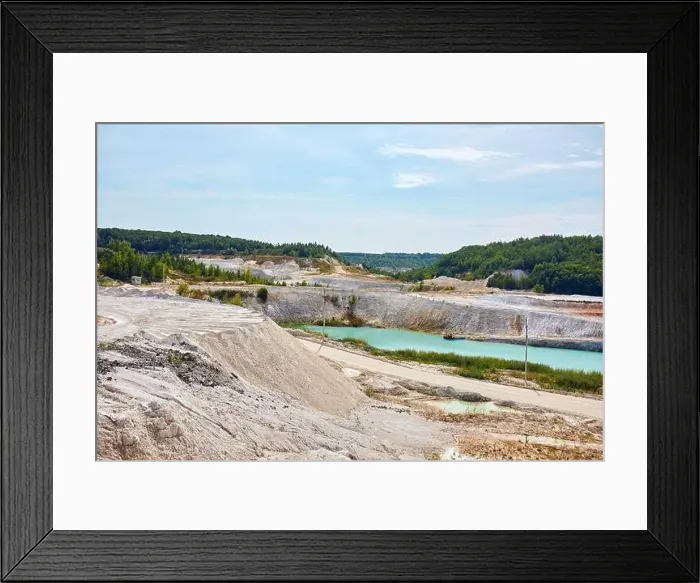 Framed Print : Quarry extraction porcelain clay Framed Print : Quarry extraction porcelain clay