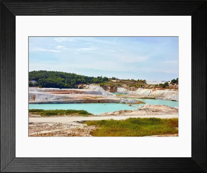 Framed Print : Quarry extraction porcelain clay Framed Print : Quarry extraction porcelain clay