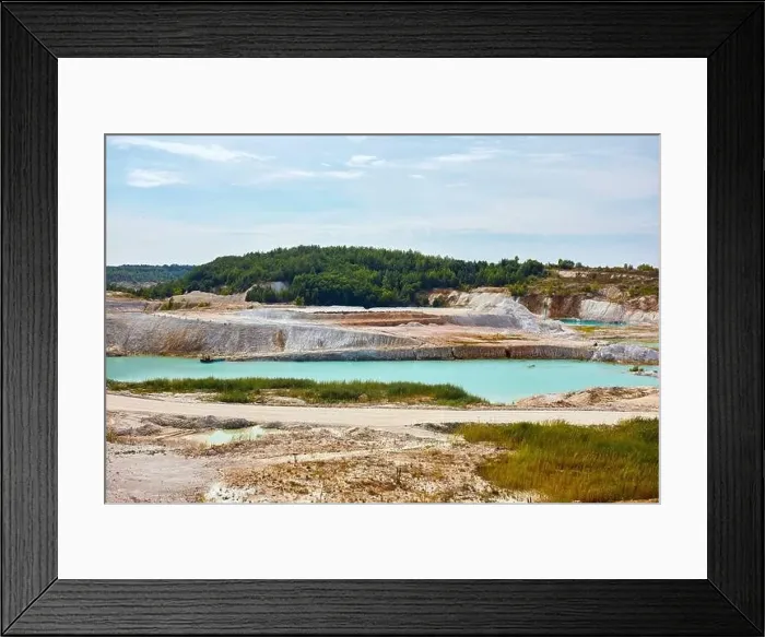 Framed Print : Quarry extraction porcelain clay Framed Print : Quarry extraction porcelain clay