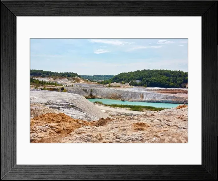Framed Print : Quarry extraction porcelain clay Framed Print : Quarry extraction porcelain clay