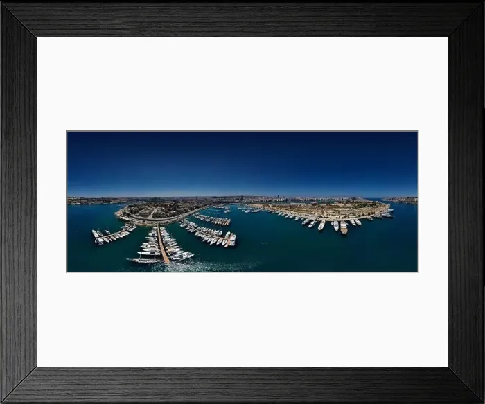 Framed Print : Drone shot of Yacht Marina Framed Print : Drone shot of Yacht Marina