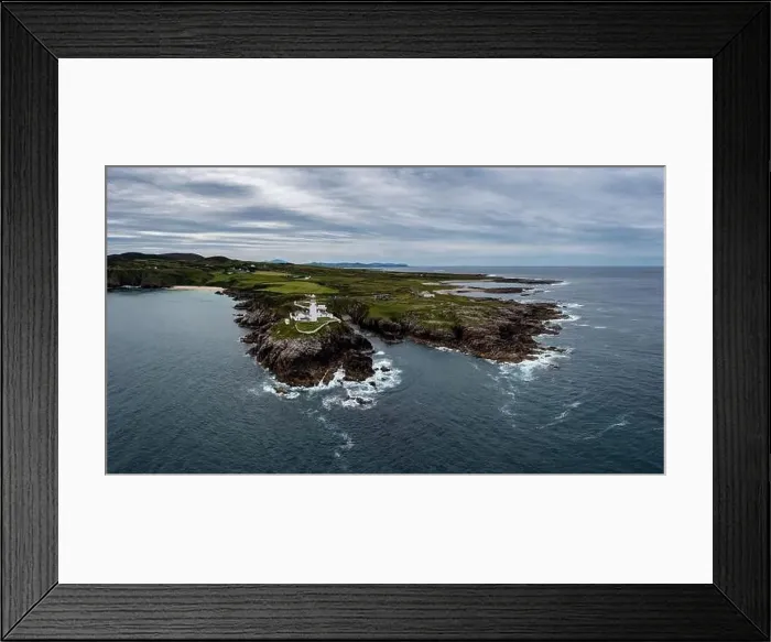 Framed Print : A drone landscape view of Fanad Head Lighthouse and Peninsula on the northern coast of Ireland Framed Print : A drone landscape view of Fanad Head Lighthouse and Peninsula on the northern coast of Ireland