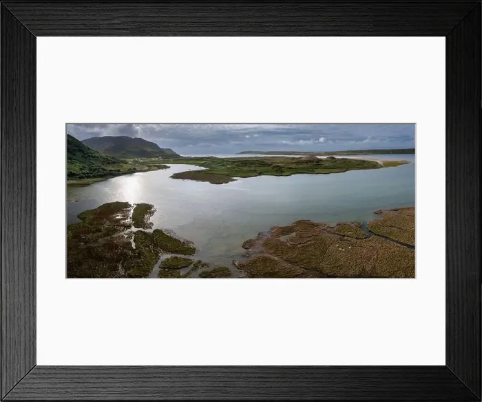 Framed Print : A panorama drone landscape view of Loughros Beg Bay Framed Print : A panorama drone landscape view of Loughros Beg Bay