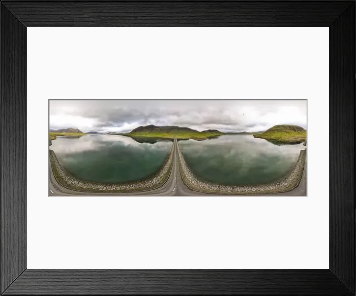 Framed Print : Drone view at a bridge on Snaefellsnes penisola on Iceland Framed Print : Drone view at a bridge on Snaefellsnes penisola on Iceland