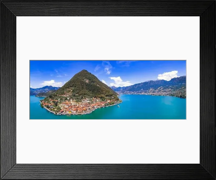 Framed Print : Italian lakes scenery. Magic Iseo lake Framed Print : Italian lakes scenery. Magic Iseo lake