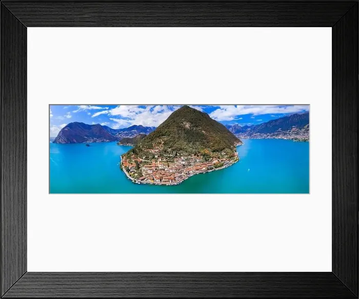 Framed Print : Italian lakes scenery. Magic Iseo lake Framed Print : Italian lakes scenery. Magic Iseo lake
