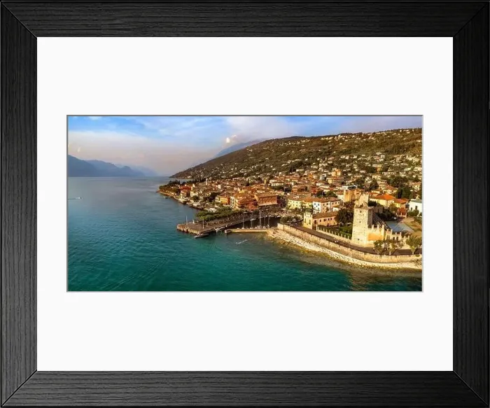 Framed Print : Scenic places of beautiful lake Lago di Garda Framed Print : Scenic places of beautiful lake Lago di Garda