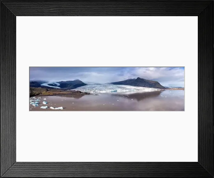 Framed Print : Panorama of Fjallsarlon glacier lagoon Framed Print : Panorama of Fjallsarlon glacier lagoon
