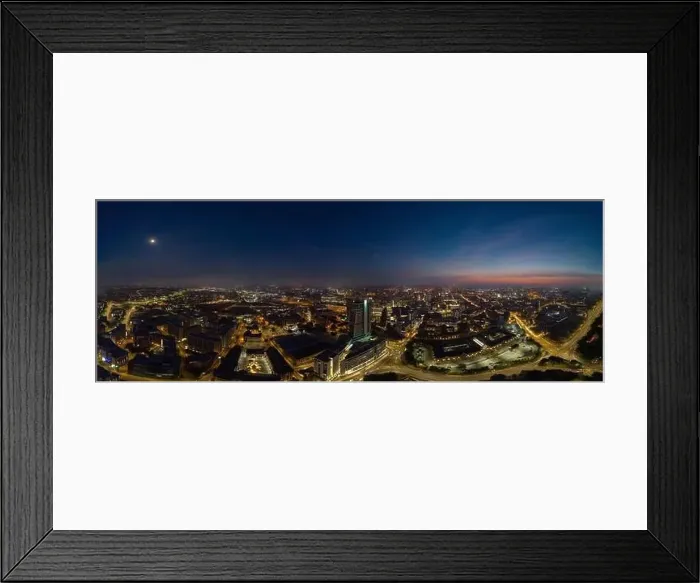 Framed Print : Drone shot of Leeds City Centre at dawn showing Bridgewater Place and surrounding area Framed Print : Drone shot of Leeds City Centre at dawn showing Bridgewater Place and surrounding area