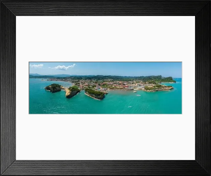Framed Print : Aerial view of the promontory of Sidari in the northern part of the island of Corfu Framed Print : Aerial view of the promontory of Sidari in the northern part of the island of Corfu