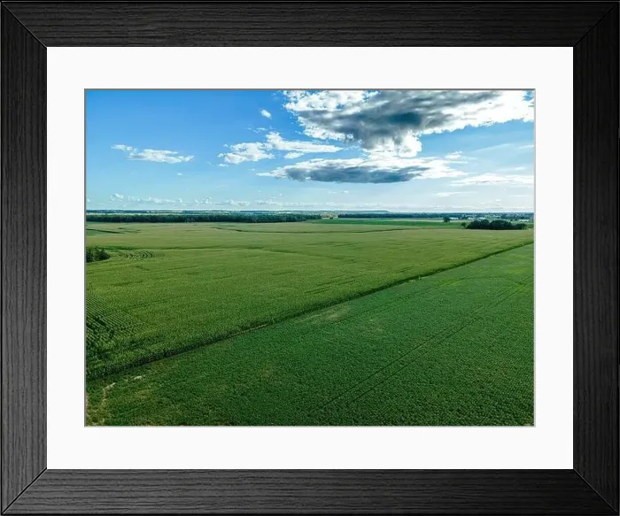 Framed Print : A wide open view of summer farm fields in rural wisconsin Framed Print : A wide open view of summer farm fields in rural wisconsin