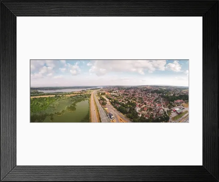 Framed Print : Panoramic aerial view of the Sremski Karlovci Framed Print : Panoramic aerial view of the Sremski Karlovci