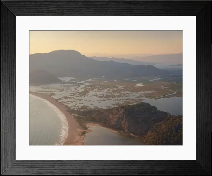 Framed Print : Travel to Best touristic destination, viewpoint over Dalyan. Iztuzu Beach Drone Photo, Aegean Sea, Dalyan Mugla Turkey Framed Print : Travel to Best touristic destination, viewpoint over Dalyan. Iztuzu Beach Drone Photo, Aegean Sea, Dalyan Mugla Turkey