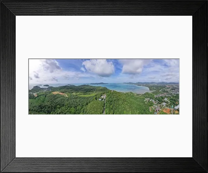 Framed Print : Panorama view Aerial view of Phuket island Thailand from Drone camera High angle view Framed Print : Panorama view Aerial view of Phuket island Thailand from Drone camera High angle view