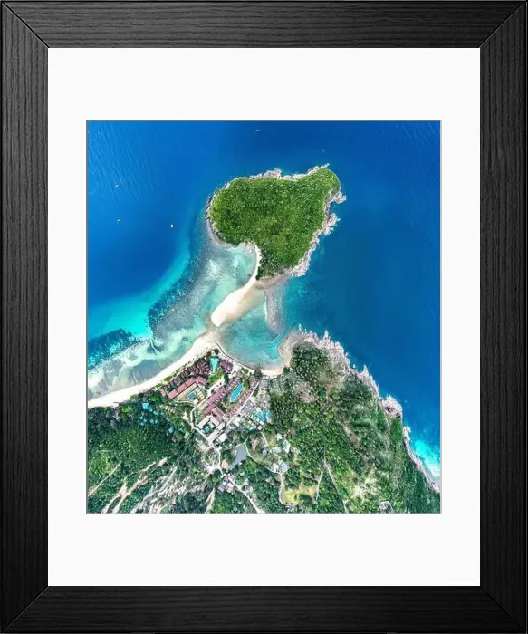Framed Print : Aerial view of Mae Haad beach in koh Phangan, Surat Thani, Thailand Framed Print : Aerial view of Mae Haad beach in koh Phangan, Surat Thani, Thailand
