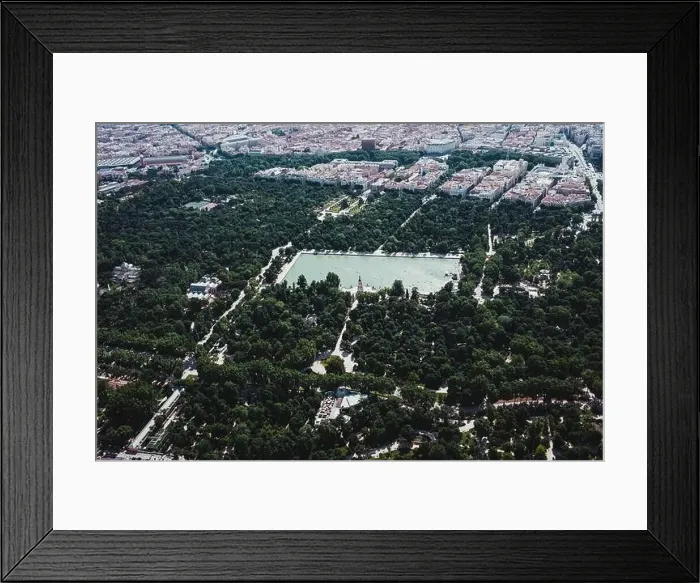 Framed Print : From above aerial drone view shot of city with dense infrastructure Framed Print : From above aerial drone view shot of city with dense infrastructure