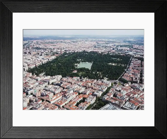 Framed Print : From above aerial drone view shot of city with dense infrastructure Framed Print : From above aerial drone view shot of city with dense infrastructure