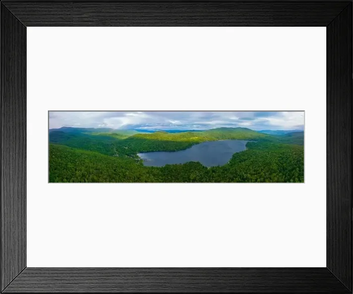 Framed Print : Aerial view of Rainbow over Stinson Lake in White Mountain National Forest in summer in town of Rumney Framed Print : Aerial view of Rainbow over Stinson Lake in White Mountain National Forest in summer in town of Rumney