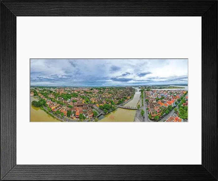 Framed Print : Hoi An, Vietnam : Panorama Aerial view of Hoi An ancient town Framed Print : Hoi An, Vietnam : Panorama Aerial view of Hoi An ancient town