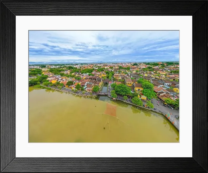 Framed Print : Hoi An, Vietnam : Panorama Aerial view of Hoi An ancient town Framed Print : Hoi An, Vietnam : Panorama Aerial view of Hoi An ancient town