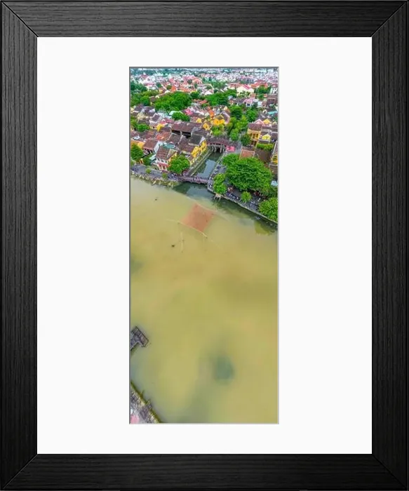 Framed Print : Hoi An, Vietnam : Panorama Aerial view of Hoi An ancient town Framed Print : Hoi An, Vietnam : Panorama Aerial view of Hoi An ancient town