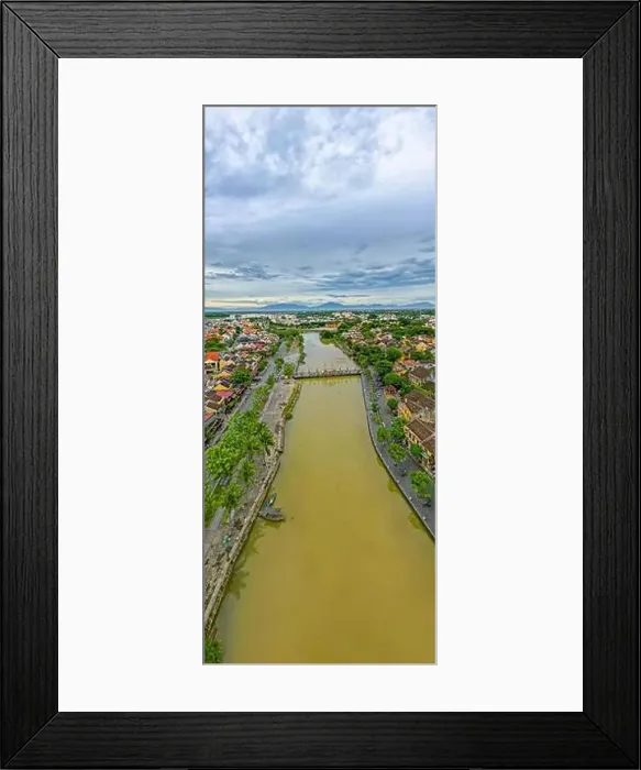 Framed Print : Hoi An, Vietnam : Panorama Aerial view of Hoi An ancient town Framed Print : Hoi An, Vietnam : Panorama Aerial view of Hoi An ancient town