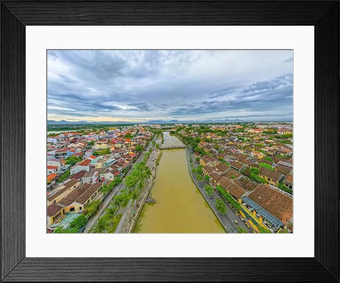 Framed Print : Hoi An, Vietnam : Panorama Aerial view of Hoi An ancient town Framed Print : Hoi An, Vietnam : Panorama Aerial view of Hoi An ancient town