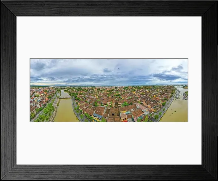 Framed Print : Hoi An, Vietnam : Panorama Aerial view of Hoi An ancient town Framed Print : Hoi An, Vietnam : Panorama Aerial view of Hoi An ancient town