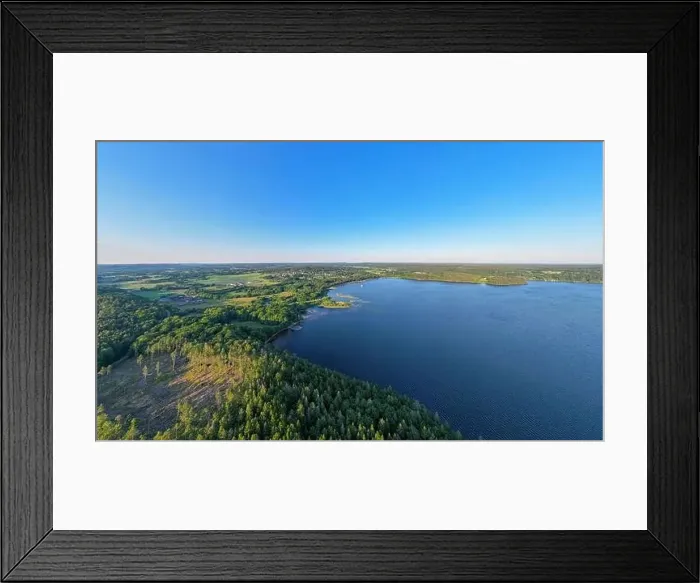 Framed Print : Panorama of the forest and lake by Satila village in sweden Framed Print : Panorama of the forest and lake by Satila village in sweden
