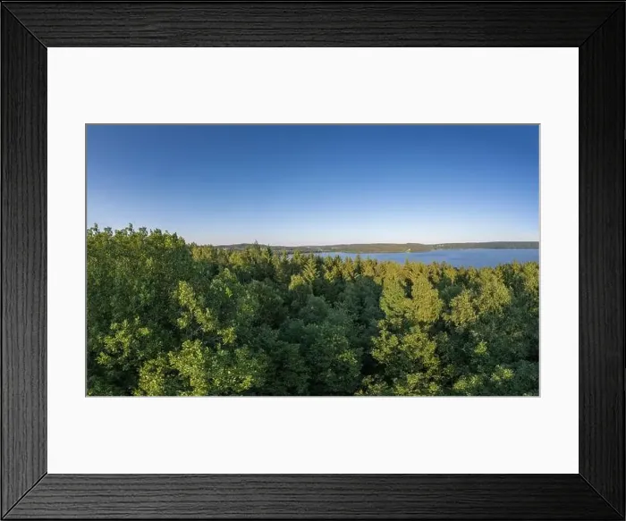 Framed Print : Panorama of the forest and lake by Satila village in sweden Framed Print : Panorama of the forest and lake by Satila village in sweden