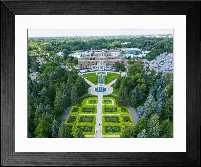Framed Print : Aerial view of Montreal Botanical Garden in summer Framed Print : Aerial view of Montreal Botanical Garden in summer