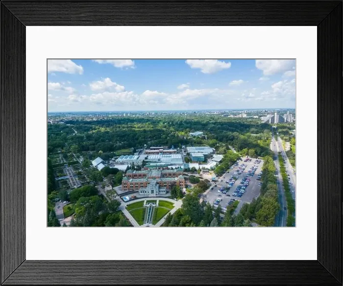 Framed Print : Aerial view of Montreal Botanical Garden in summer Framed Print : Aerial view of Montreal Botanical Garden in summer