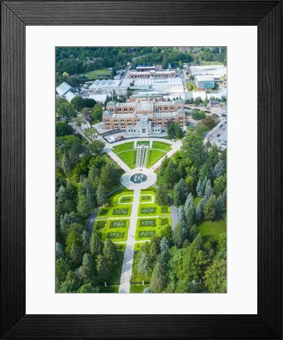 Framed Print : Aerial view of Montreal Botanical Garden in summer Framed Print : Aerial view of Montreal Botanical Garden in summer