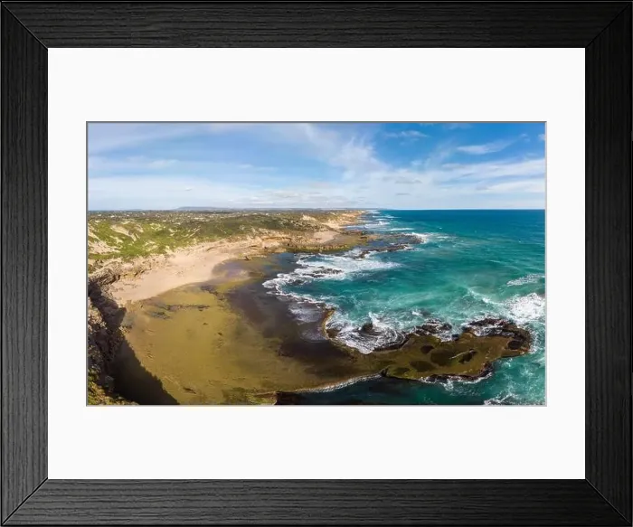 Framed Print : An aerial shot of Mornington Peninsula around Pearses Beach in Victoria, Australia Framed Print : An aerial shot of Mornington Peninsula around Pearses Beach in Victoria, Australia