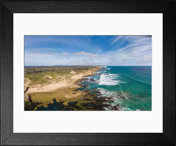Framed Print : An aerial shot of Mornington Peninsula around Pearses Beach in Victoria, Australia Framed Print : An aerial shot of Mornington Peninsula around Pearses Beach in Victoria, Australia