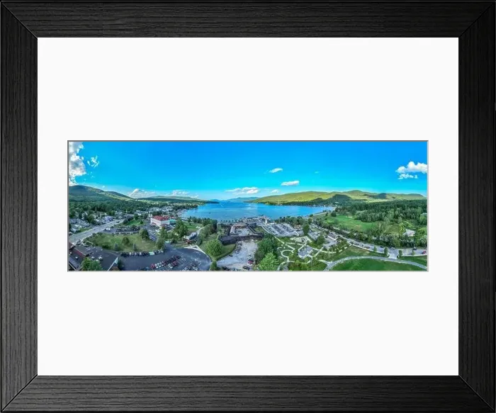 Framed Print : Aerial view of Fort William Henry at Lake George Framed Print : Aerial view of Fort William Henry at Lake George